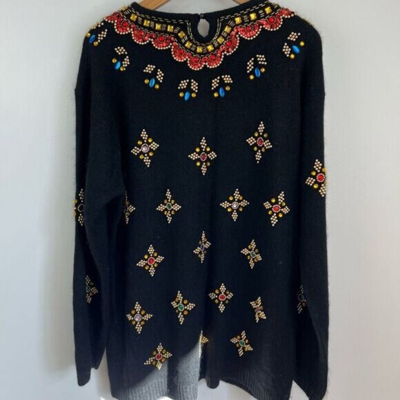 Vintage Working in Progress 80’s Silk Wool Sequin Women’s Sweater Size Large - Picture 14 of 14